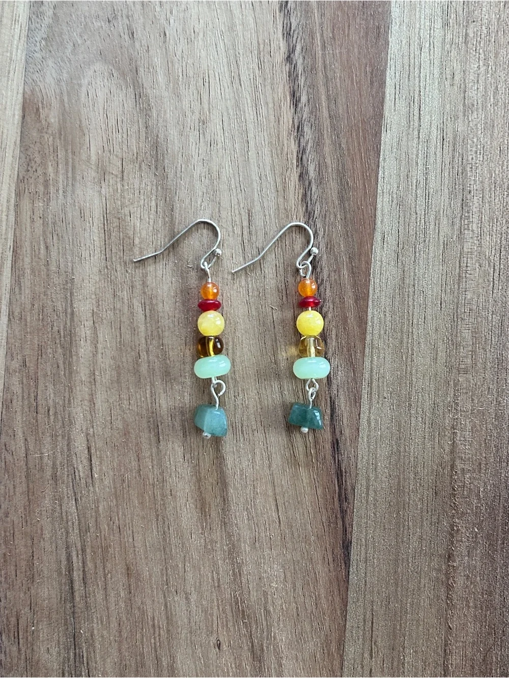 Handcrafted Multicolor Beaded Dangle Earrings